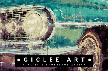 Giclee Art - Realistic Painting Photoshop Action