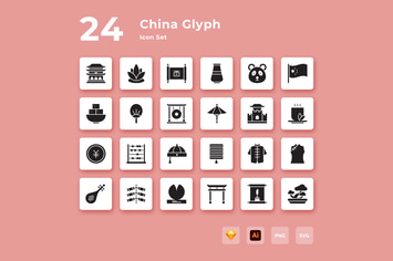 Chinese New Year Glyph Icon