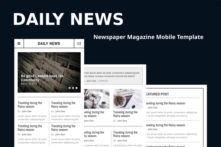 Daily News - Newspaper Magazine Mobile Template