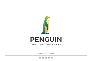 Penguin Low Poly Logo