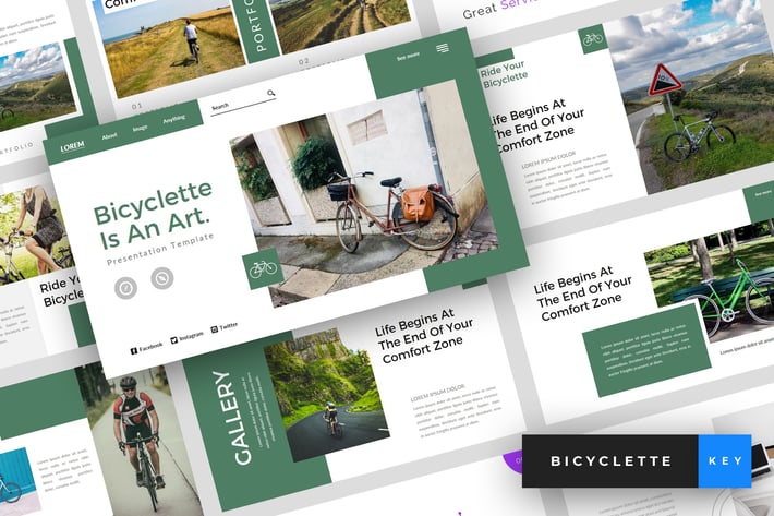 Bicyclette - Bicycle Keynote Template