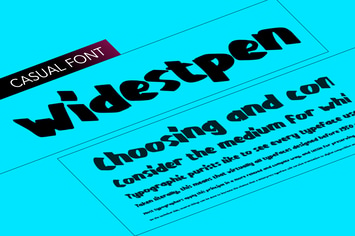 WidestPen, pen like font very wide
