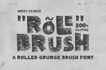 Rolebrush - Rolled Grunge Brush Font