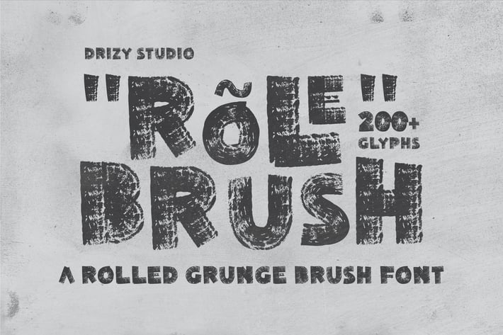Rolebrush - Rolled Grunge Brush Font