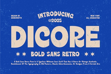 Dicore - Bold Sans retro Font