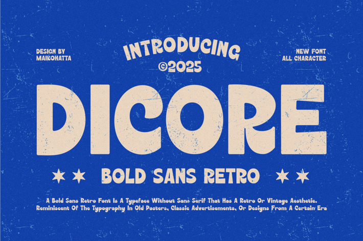 Dicore - Bold Sans retro Font
