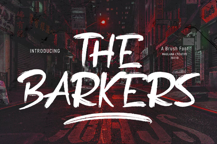 The Barkers Brush Font
