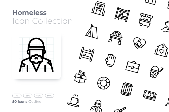 Homeless Outline Icon