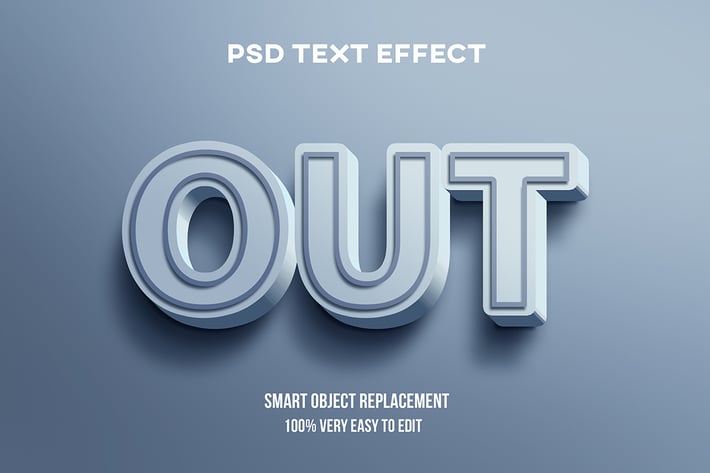 Blue pastel text effect