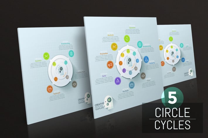 5 Creative Circle Process Infographics