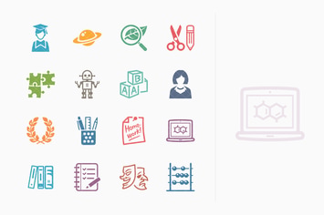 Education Icons Set 5 - Colored Series