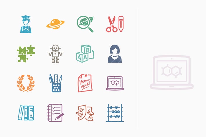 Education Icons Set 5 - Colored Series
