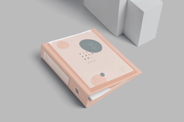 Plastic Crown Box File Folder Mockups