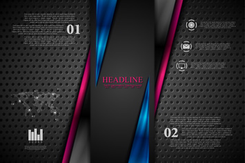Abstract bright glowing tech brochure background