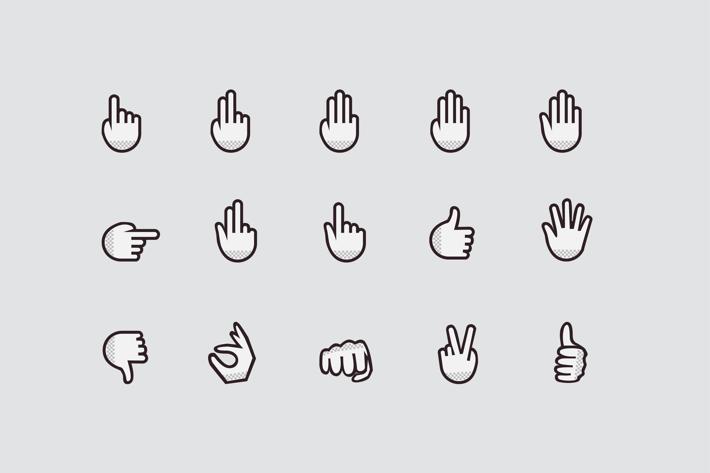15 Hand and Finger Icons