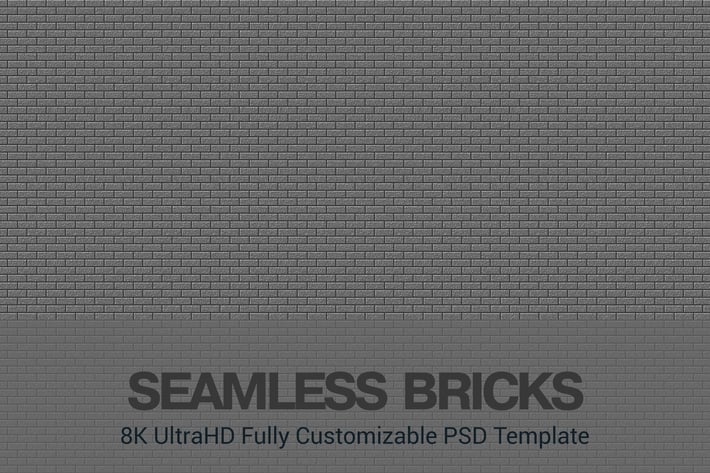 8K UltraHD Custom Seamless Bricks Background