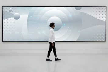 Large billboard mockup at a shopping mall psd
