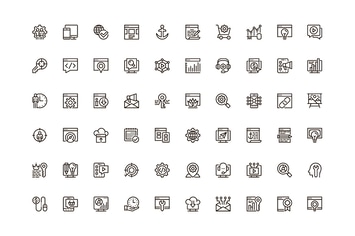 Seo Optimization Unique Web Line Icons Pack