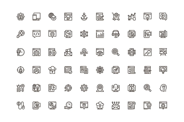 Seo Optimization Unique Web Line Icons Pack