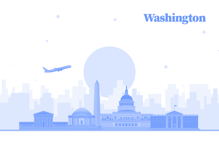 Vector City Illustration - Washington skyline