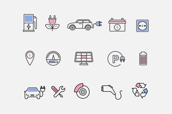 15 Electric Car Icons