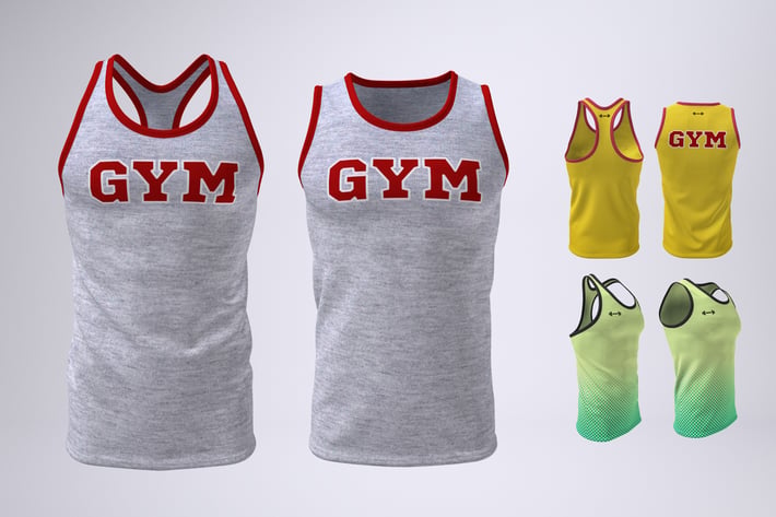 Men's Gym Tank Top Mock-Up