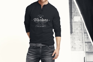 Man Longsleeve Shirt Mock-up
