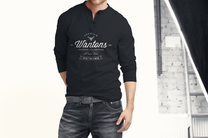 Man Longsleeve Shirt Mock-up