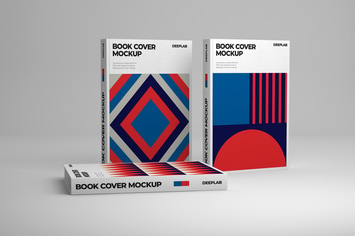 Vertical Book Hardcover Mockup