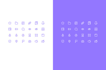 set of simple vector office icons