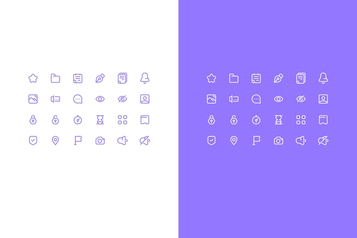 set of simple vector office icons