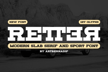Retter - Modern Slab Serif And Sport Font