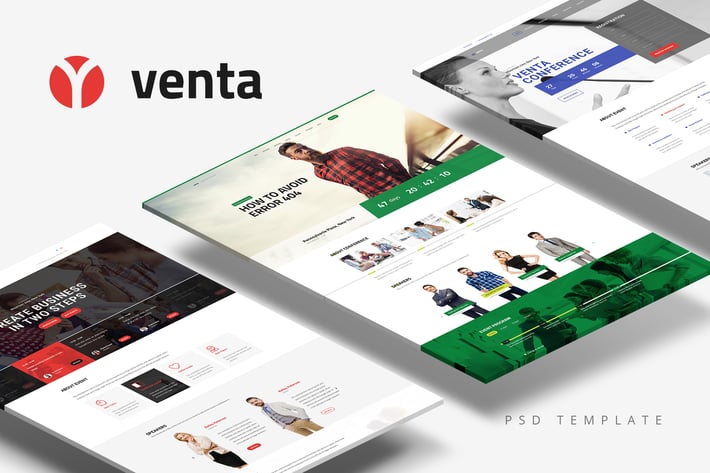 Venta — Event & Conference/Blog/Business PSD Theme