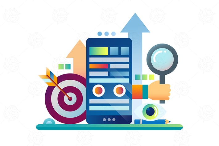 Marketing - flat design style illustration