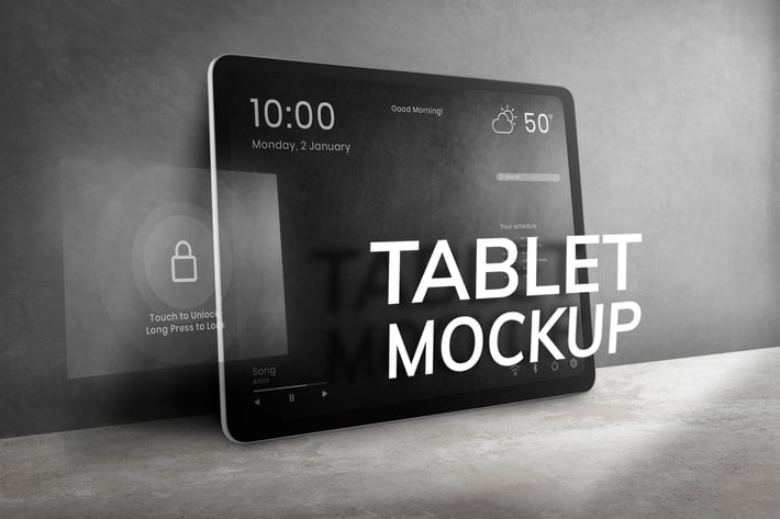 Editable tablet screen mockup