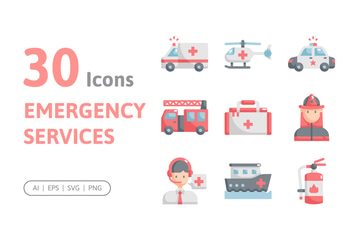 30 Emergency Services Icons