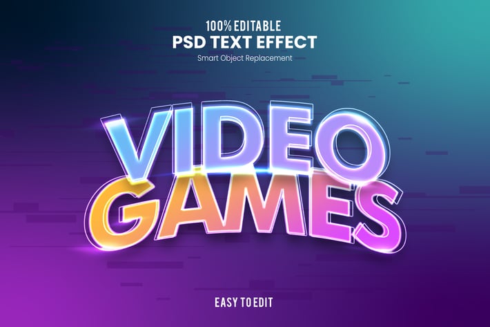 Video Games - Sporty PSD Text Effect