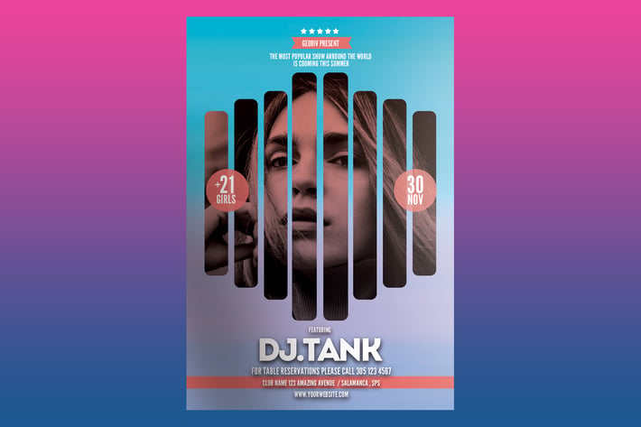 Rave Beats Party Flyer Poster