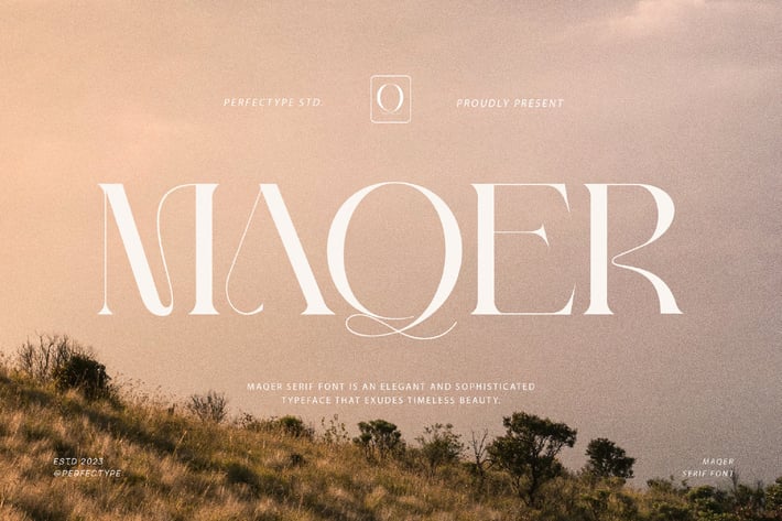 Maqer Elegant Serif Font Typeface