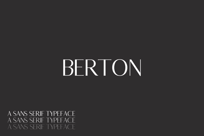 Berton Sans Serif Font Family Pack