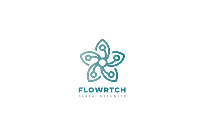 Technology Flower Logo