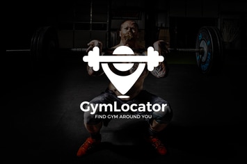 GymLocator : Negative Space Location Pin Logo