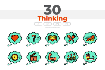 30 Thinking Icons