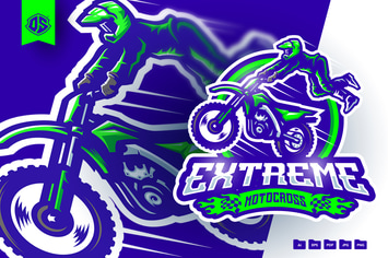 Motocross Mascot Logo