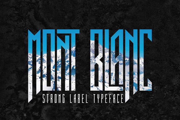 Mont Blanc Sharp Label Font