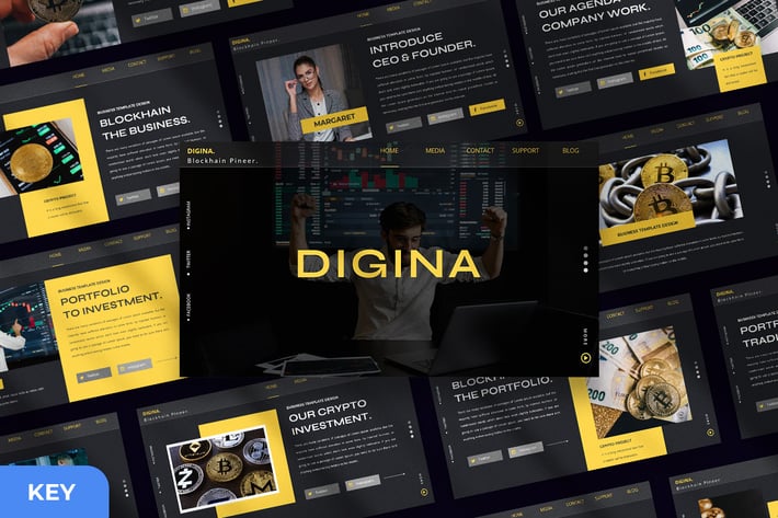 Digina - Crypto Keynote Presentation Template