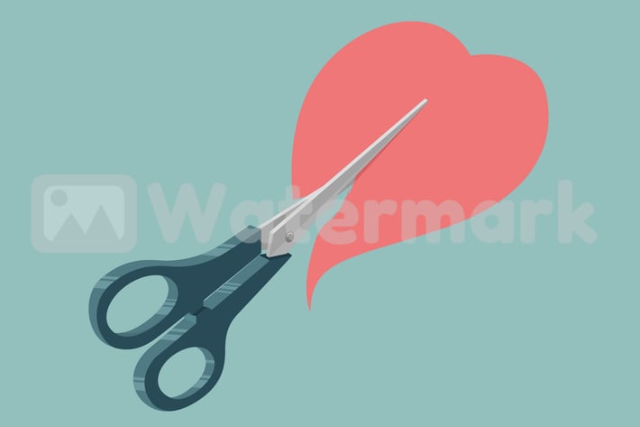 Scissor cutting Heart