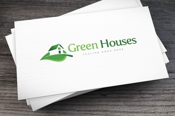 Green Houses Logo Template