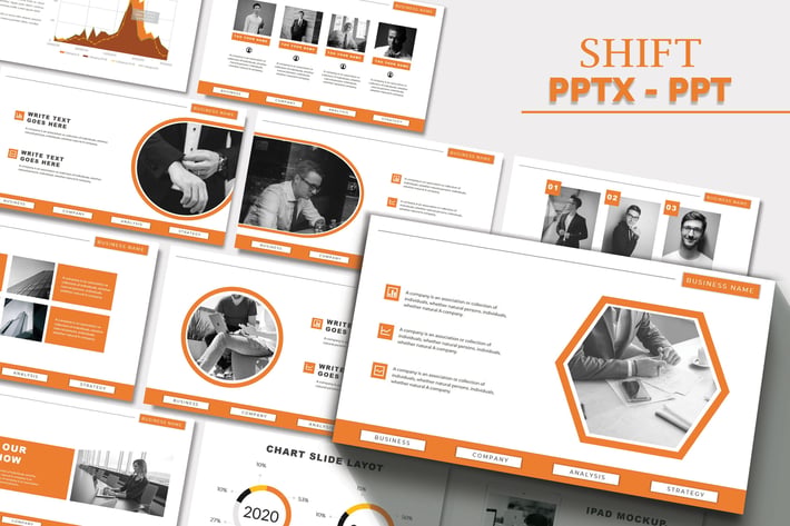 SHIFT- Business Powerpoint Template