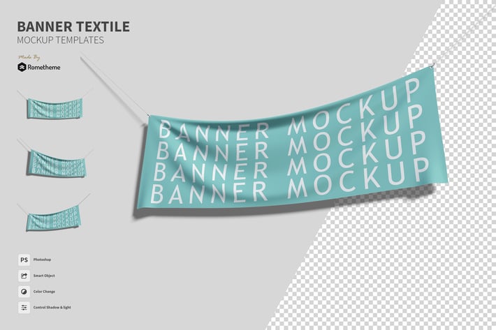 Textile Banner vol.01 - Mockup